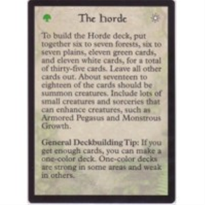 MTG PORTAL THE HORDE TIP CARD