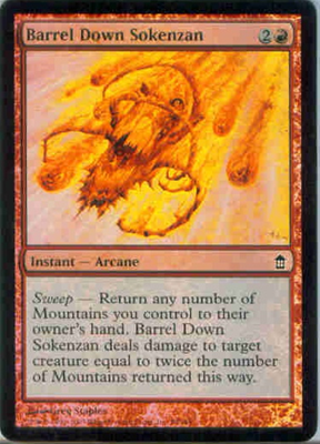 MTG BARREL DOWN SOKENZAN FOIL