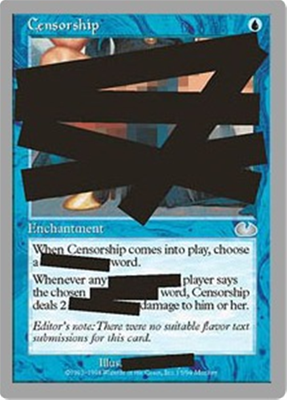 MTG CENSORSHIP