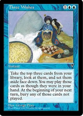 MTG THREE VISITS FOIL EX ART